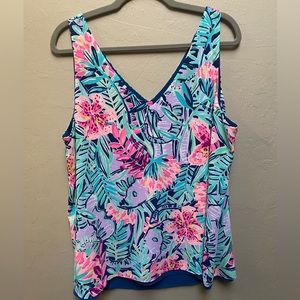 Lilly Pulitzer Reversible V Neck Tank XL